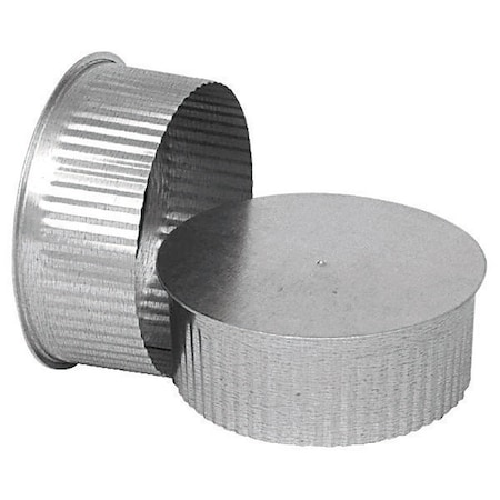 Imperial Mfg Imperial 4 in. D Galvanized Steel Crimped Pipe End Cap GV0733